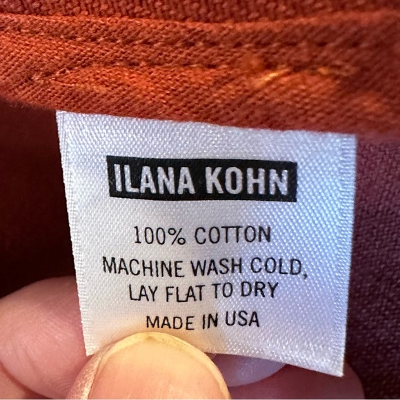 Ilana Kohn Muted Red Hooded Utility Trench Coat with Cinche Waist - Picture 7 of 7